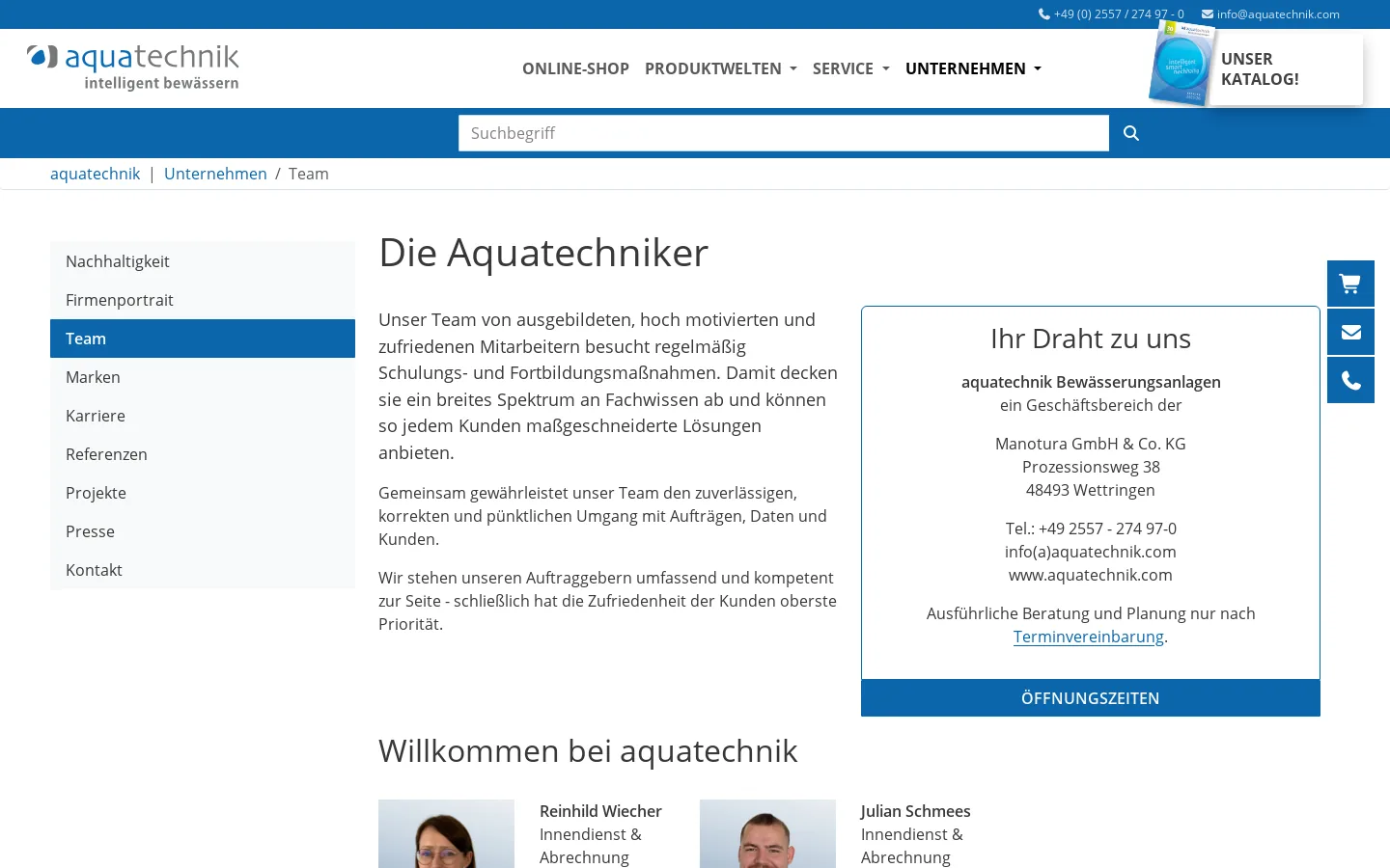 Team von aquatechnik