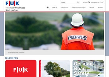 Screen desktop FUK / Feuerwehrunfallkasse Niedersachsen
