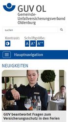 Screen mobil GUV Oldenburg - Der Gemeinde-Unfallversicherungsverband Oldenburg
