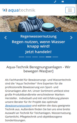 aquatechnik - automatisierte Bewässerungsanlagen und unterschiedlichste Arten von funktionaler oder dekorative Wassertechnik seit 25 Jahren - zur Website